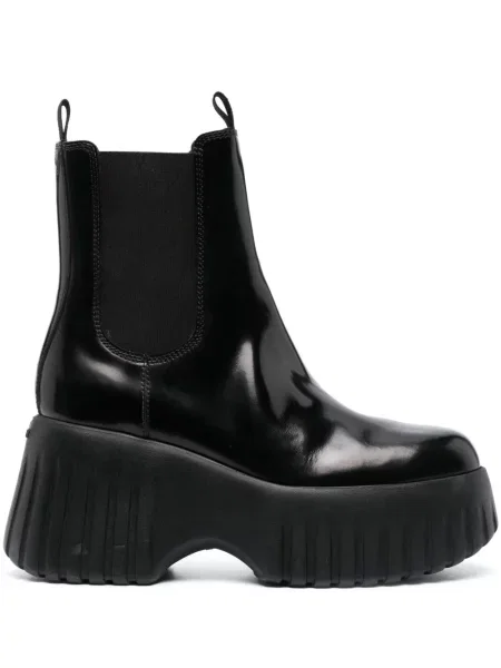 Botine chelsea Hogan cu dungi cu pană negru