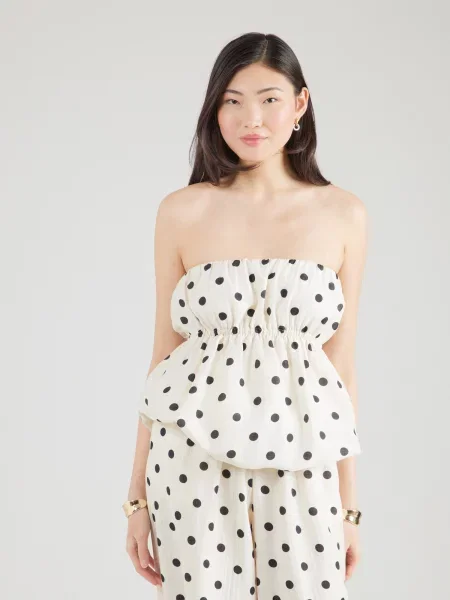TOPSHOP Top LINA čierna biela