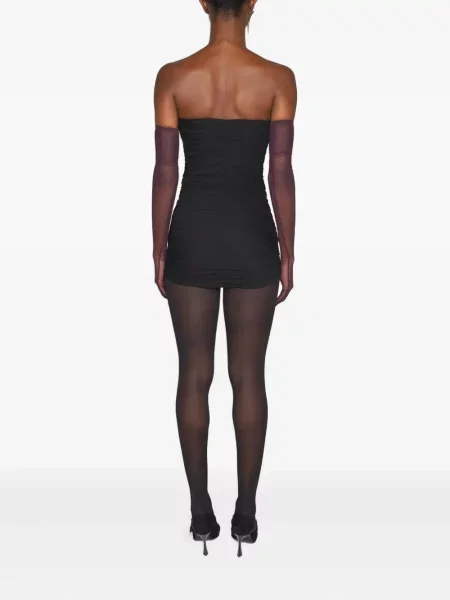 Mały sukienka mini Mugler drapowana garniturowa czarna