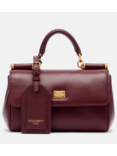 Geanta de piele Dolce&gabbana din piele bordo