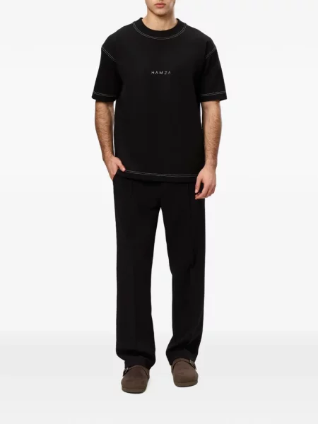 Tricou Hamza cu broderie negru
