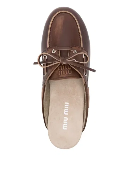 Мюли Miu Miu кафяво
