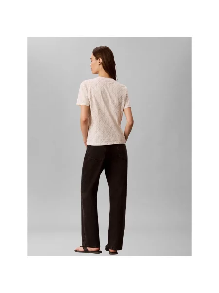 Calvin Klein Jeans majica za žene od pamuka bež