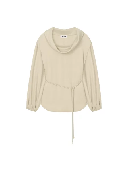 Satynowa bluzka áeron beżowa