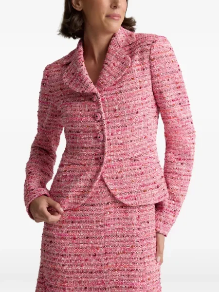 Gulerat geacă St. John din tweed roz
