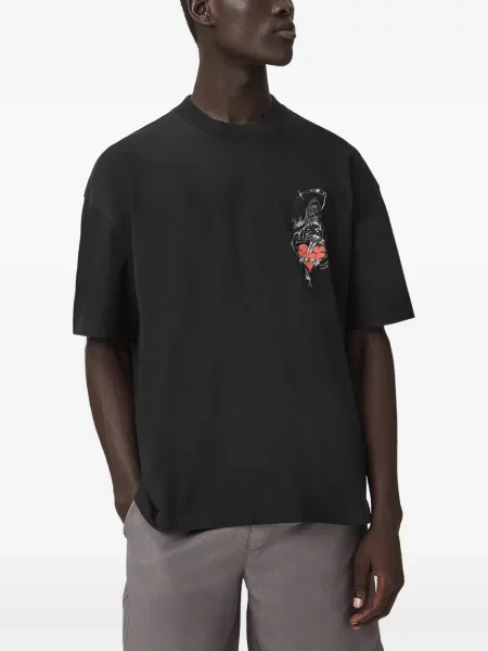 Tricou Allsaints cu imagine negru