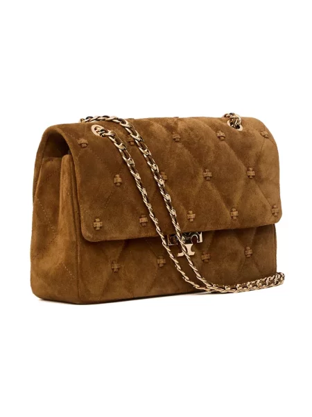 Torebka Tory Burch zamszowa brązowa