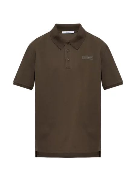 Tricou polo Givenchy cu autograf maro