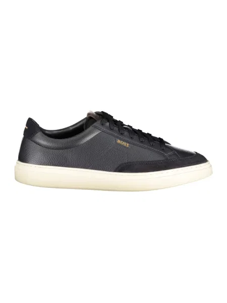 Sneakersy Boss skórzane niebieskie