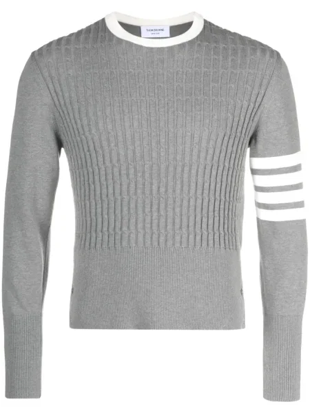 Hanorac Thom Browne tricotate gri