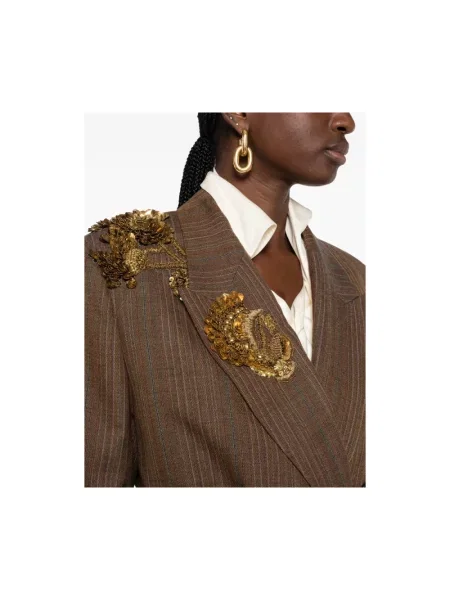 Marynarka Dries Van Noten wełniana brązowa