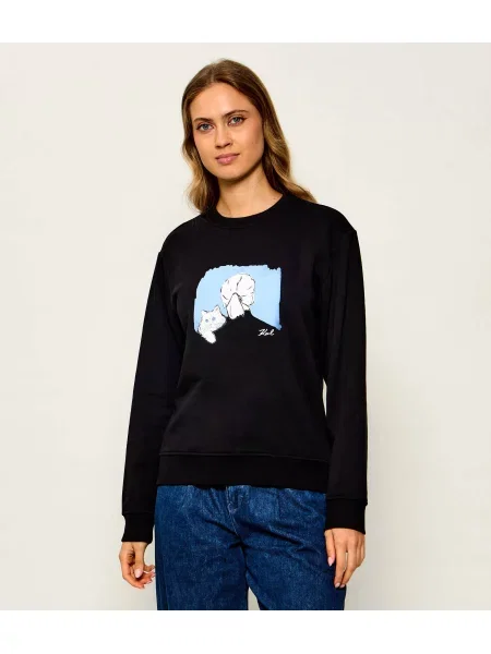Karl Lagerfeld Hanorac Portrait | Relaxed fit negru