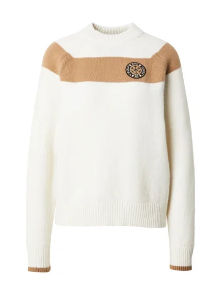 BOSS Pulover Firane gri metalic alb