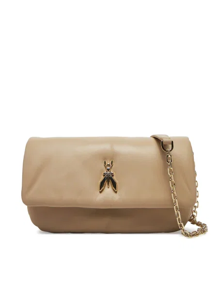 Кожена чанта Patrizia Pepe бежово