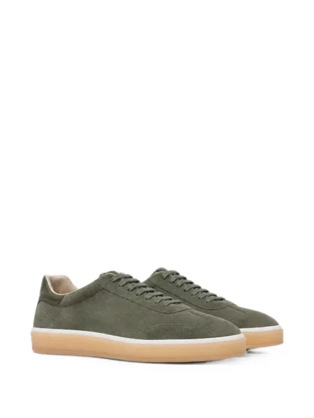 Sneakerși Scarosso din piele de căprioară verde