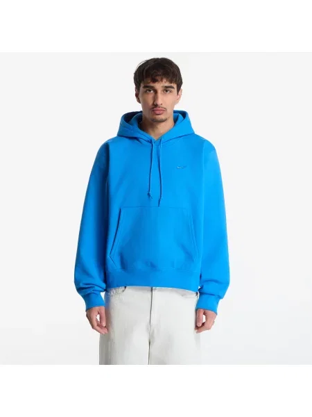 Hanorac cu glugă Nike din fleece albastru