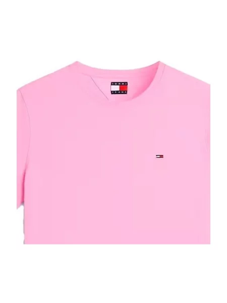 Majica Tommy Jeans od jersey ružičasta