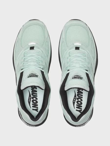 Кожаные кроссовки Saucony Jazz мятного цвета
