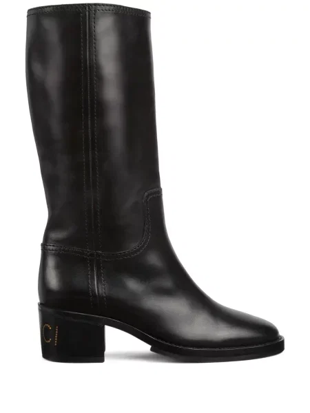 Botine Gucci din piele cu tepi negru