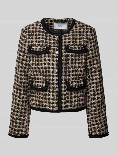 Kurtka o kroju slim fit z efektem bouclé model ‘VISMO’ Y.a.s czarna