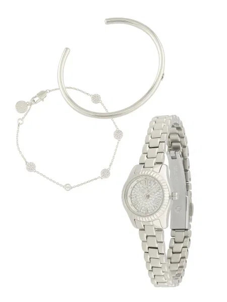 Michael Kors Set de ceas și brățară argintiu