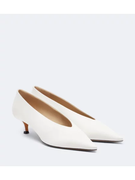 Pantofi cu toc Le Monde Beryl din satin alb
