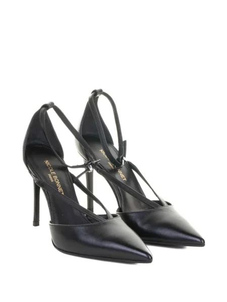 Pantofi cu toc Chantal cu vârf ascuţit negru