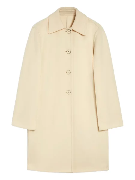 Palton Jil Sander de lână alb