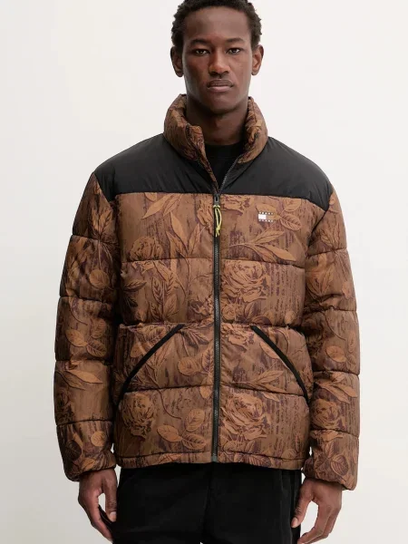 Tommy Jeans geacă de iarnă oversize maro