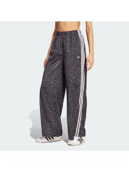Adidas Pantaloni trening Satin Wide Leg gri
