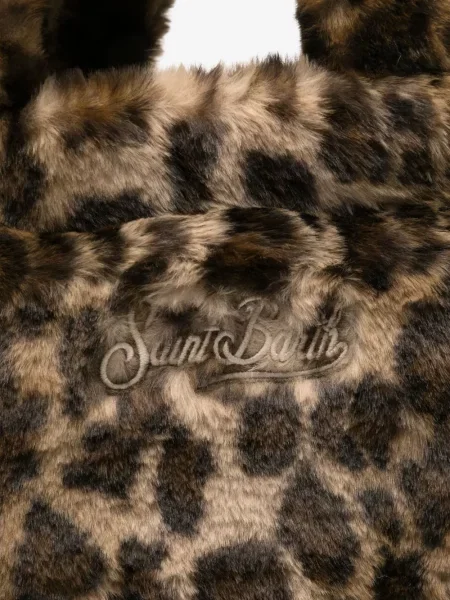 Geantă Mc2 Saint Barth cu imagine cu model leopard maro