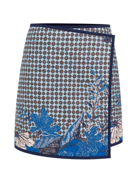 Fusta mini Marie Oliver cu model floral cu imagine albastru