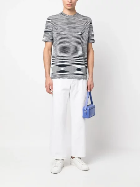 Raštuotas marškinėliai Missoni mėlyna