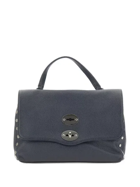 Torebka Zanellato z ćwiekami niebieska