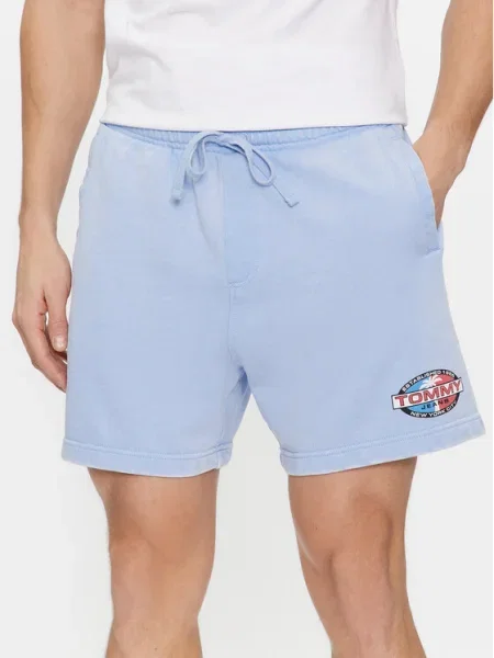 Tommy Jeans Спортни шорти Tjm Arch Graphic Beach Short Ext син