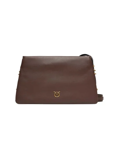 Pinko crossbody kabelka dámska kožená hnedá
