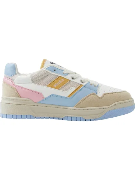 MoEa Tenisky Pastel Drop béžová / pastelová modrá / pastelově růžová bílá