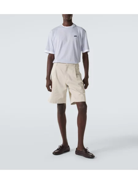 Tricou Prada din jerseu albastru