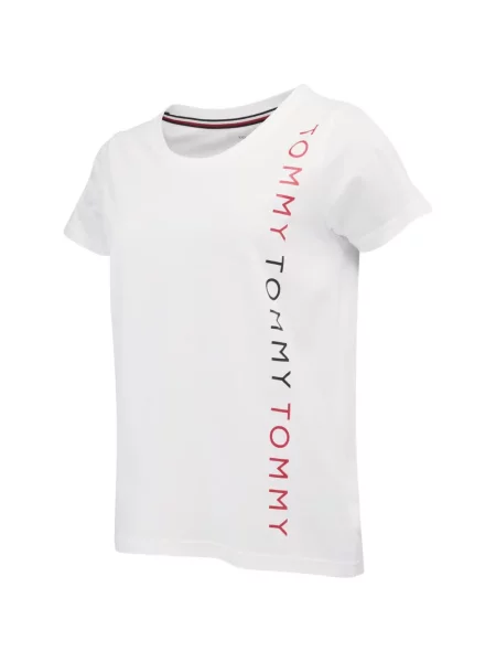 Scurt tricou Tommy Hilfiger cu imagine alb
