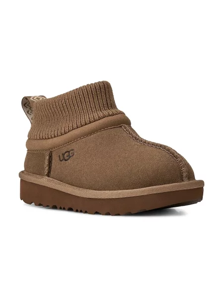 UGG снігові чоботи зимові дитячі замшеві CLASSIC ULTRA STRETCH CUFF