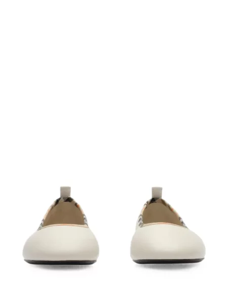 Balerini Burberry din piele în carouri