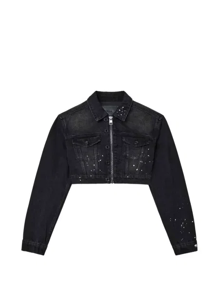 Decupat geacă de blugi Purple Brand negru