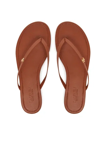 Lapos talpú vietnámi papucs Lauren Ralph Lauren barna