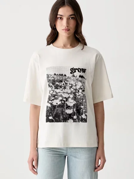 BOSS Orange tricou pentru femei din bej