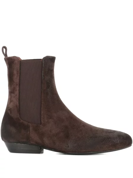Botine Marsell din piele de căprioară maro