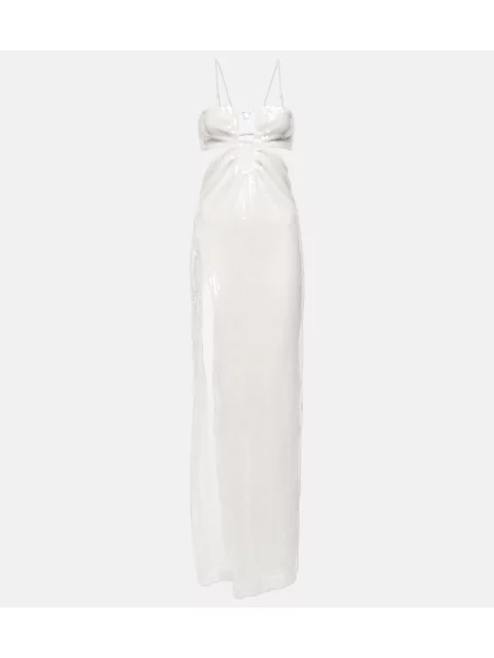 Rochie Nensi Dojaka din tul argintiu