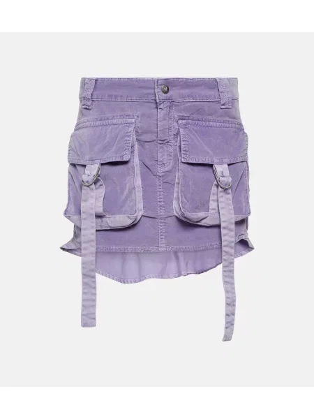 Fustă Blumarine de catifea violet