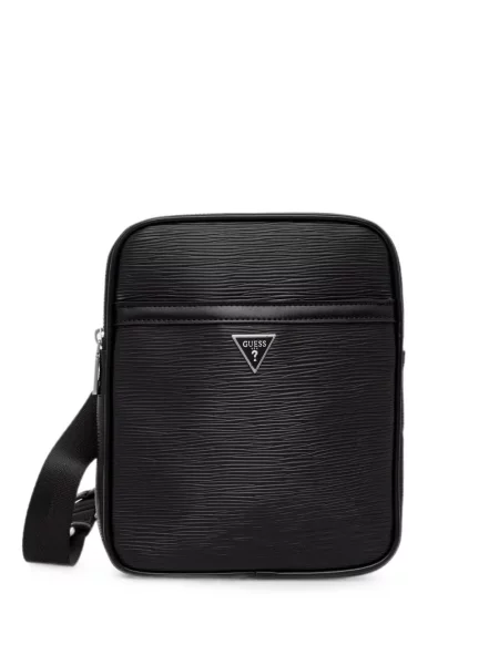 Geantă crossbody Guess cu autograf negru