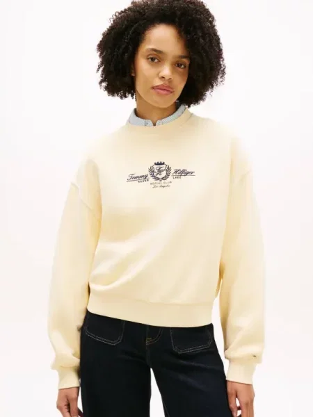 Tommy Hilfiger Hanorac Crest Embroidery Bej galben