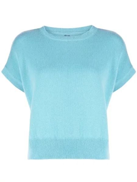 Cropp pulover Teddy Cashmere fără mâneci din cașmir albastru